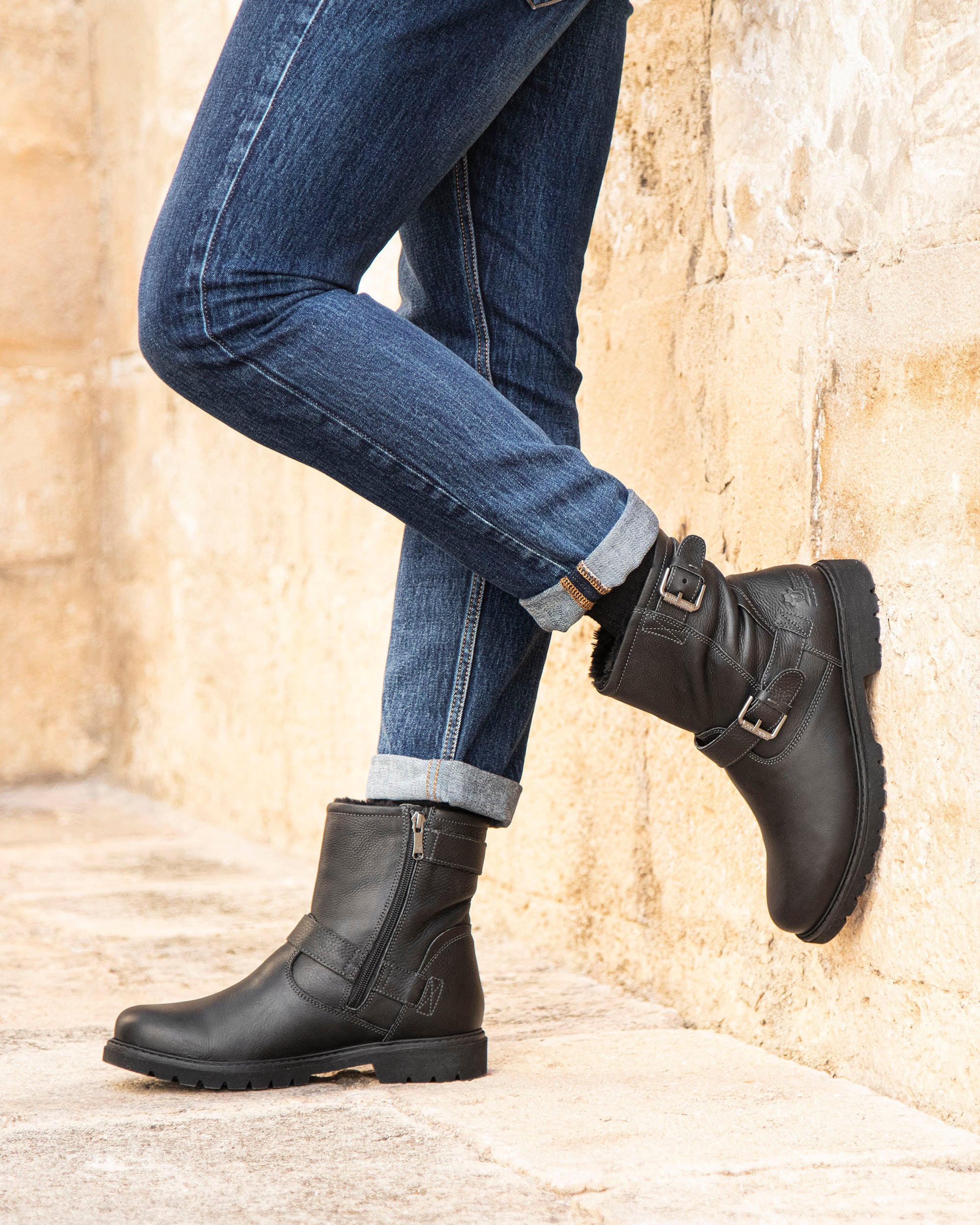 Biker boots panama jack online